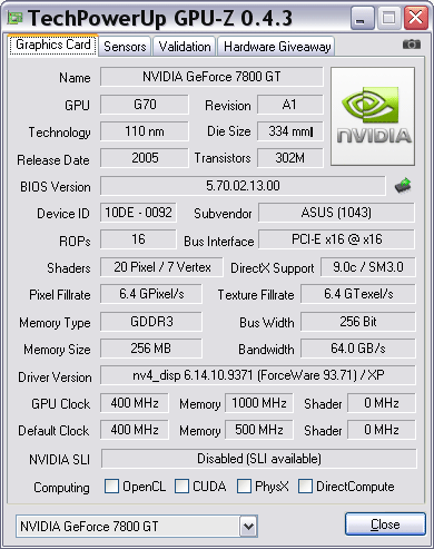 утилита TechPowerUp GPU-Z