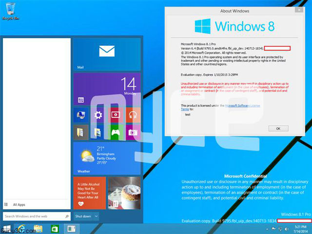 Windows 9 beta