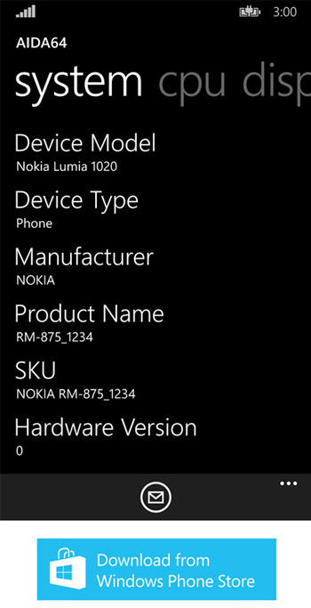 Aida64 для Windows Phone