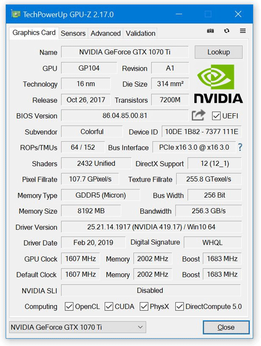 В GPU-Z v2.17.0 реализована поддержка Radeon VII и Nvidia GeForce 1660 Ti / Новости / Overclockers.ua