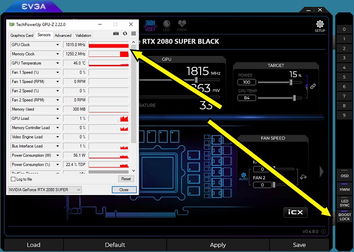 EVGA Precision X1 Boost Lock