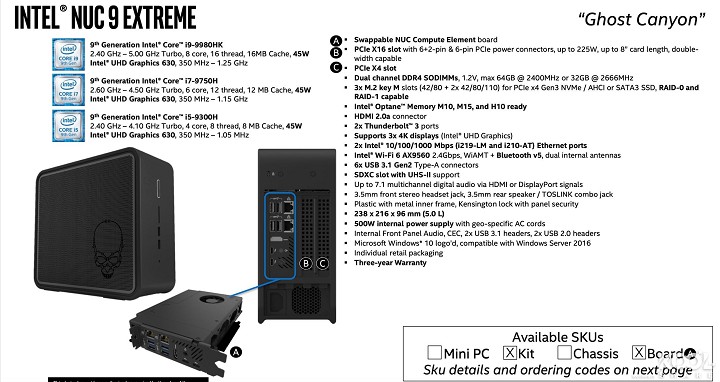 Intel NUC 9 Extreme Ghost Canyon