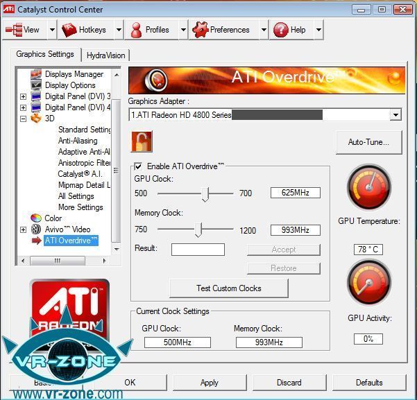 Скриншоты Radeon HD4850