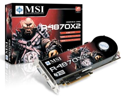 MSI Radeon HD 4870 X2 box & card