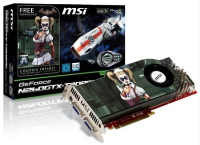 Видеокарта MSI N260GTX-T2D896 Batman: Arkham Asylum Edition Harley Quinn