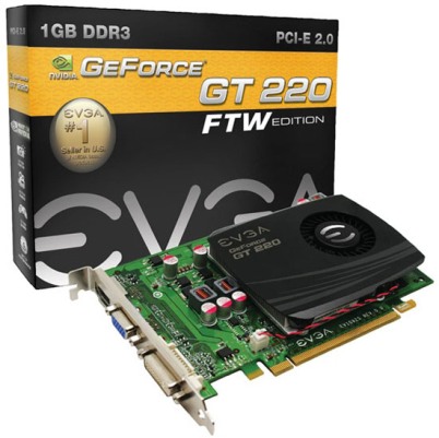 Видеокарта EVGA GeForce GT 220 FTW 1 GB DDR3