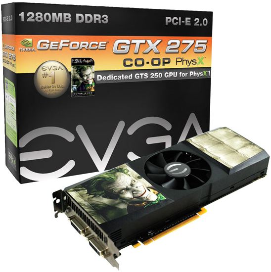 EVGA GeForce GTX 275 CO-OP PhysX Edition