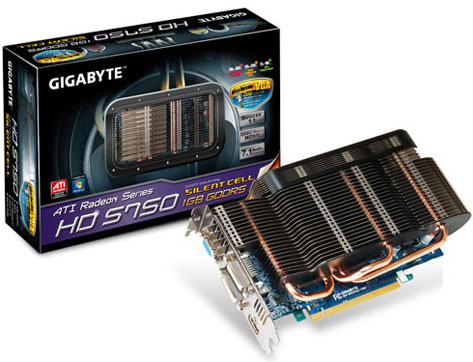 видеокарта Gigabyte Radeon HD 5750 Silent Cell