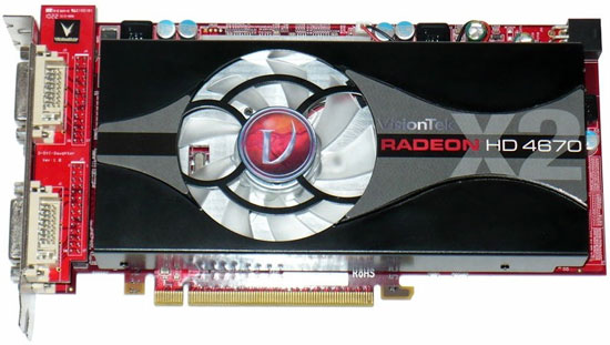 видеокарта VisionTek Radeon HD 4670 X2 Quad