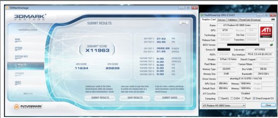 Результат тестирования Radeon HD 6870 в 3DMark Vantage