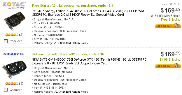 видеокарта GeForce GTX 460 цена