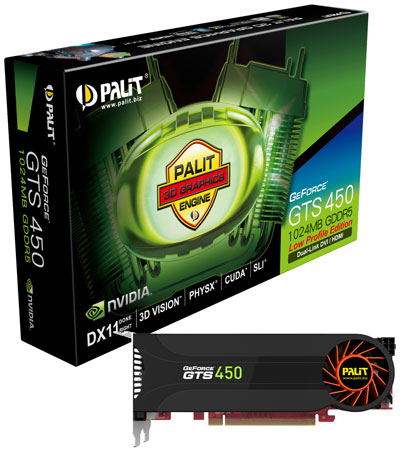 Видеокарта Palit GeForce GTS 450 Low Profile