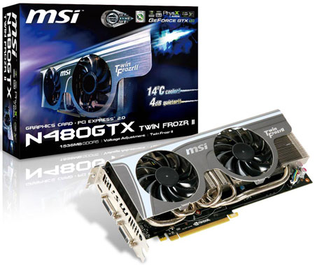 видеокарта MSI N480GTX Twin Frozr II