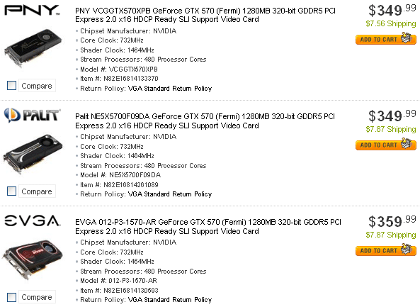 видеокарта GeForce GTX 570 в продаже