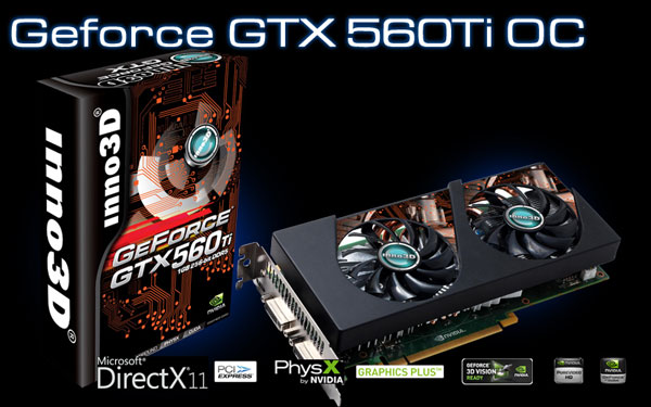 Видеокарта Inno3D GeForce GTX 560 Ti OC