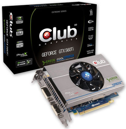 Видеокарта Club 3D GeForce GTX 560 Ti Green Edition