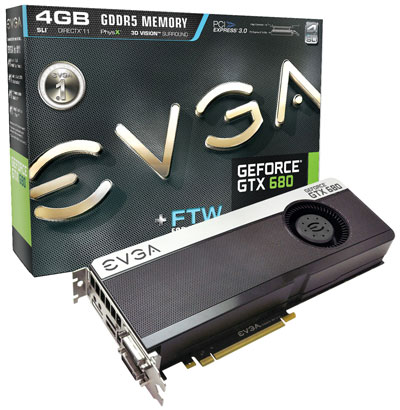 EVGA GeForce GTX 680 FTW+ 4GB w/Backplate