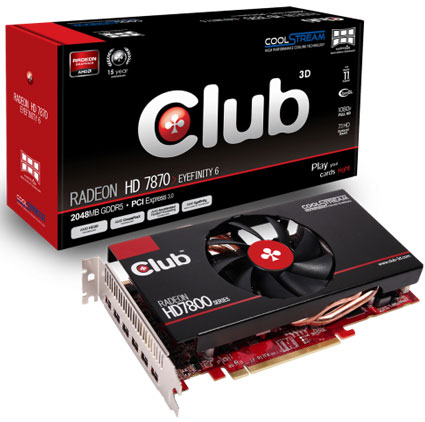 Видеокарта Club 3D Radeon HD 7870 Eyefinity 6