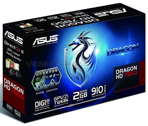 Видеокарта Asus Radeon HD 7850 DirectCU II Dragon Edition