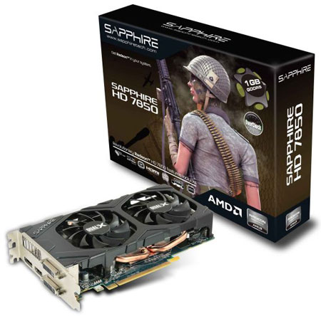 Видеокарта Sapphire Radeon HD 7850 1GB OC