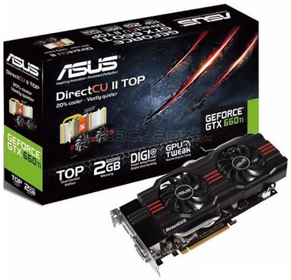 Видеокарта Asus GeForce GTX 660 Ti DCII TOP