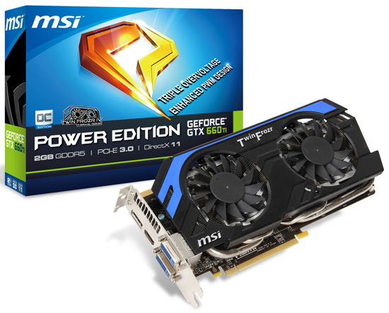 Видеокарта MSI GeForce GTX 660 Ti Power Edition (OC)