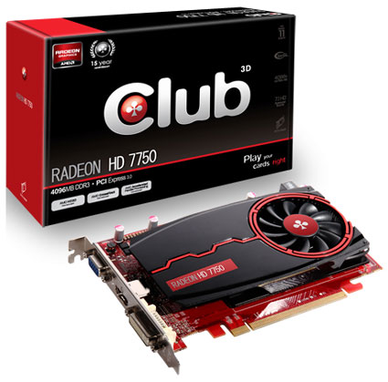 Видеокарта Club 3D Radeon HD 7750 4GB DDR3