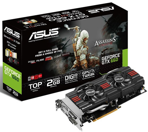 Видеокарта Asus GeForce GTX 660 DirectCU II 2 ГБ