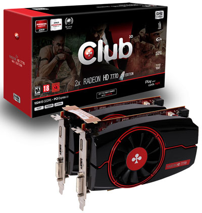 Бандл Club 3D 2X Radeon HD 7770 GHz Edition