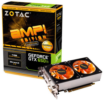 Видеокарта Zotac GeForce GTX 650 Ti TwinCooler AMP! Edition