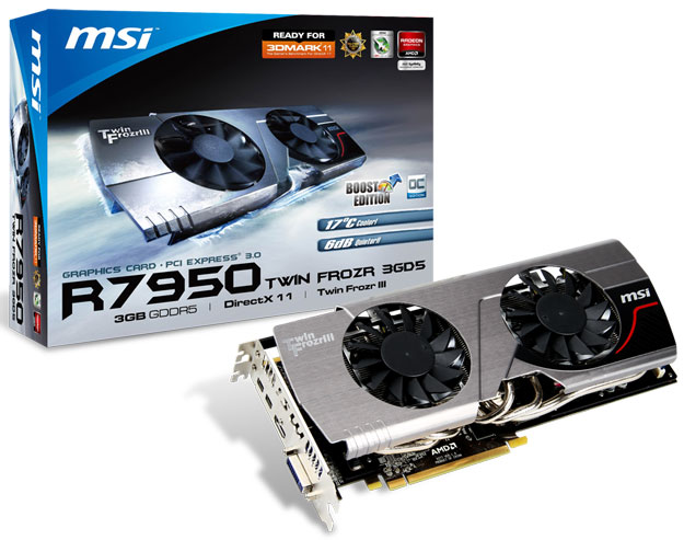 видеокарта MSI Radeon HD 7950 Twin Frozr OC Boost Edition