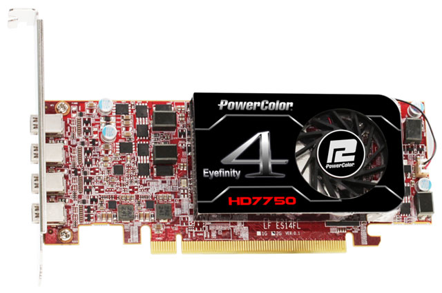 Видеокарта PowerColor HD 7750 2GB GDDR5 Eyefinity 4 LPEdition (UEFI)