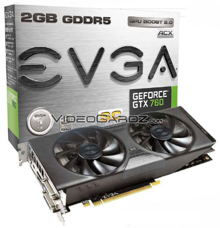 Видеокарта EVGA GeForce GTX 760 SC ACX