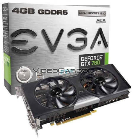 Видеокарта EVGA GeForce GTX 760 4GB FTW ACX