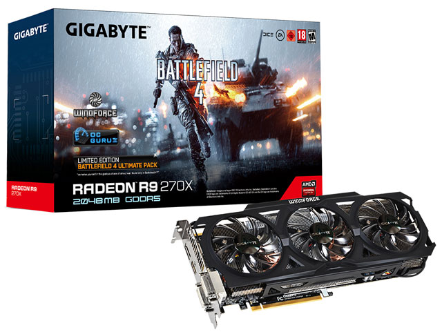 Видеокарта Gigabyte Radeon R9 270X WindForce 3X OC