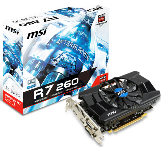 Видеокарта MSI R7 260 1GD5 OC