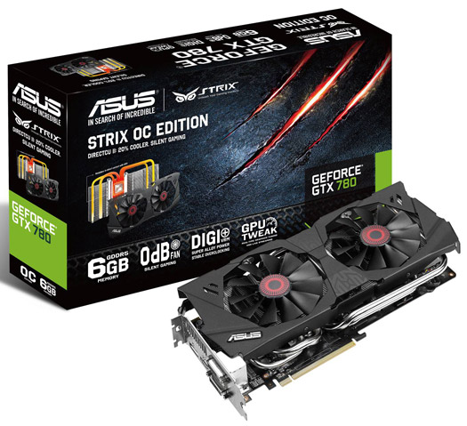 Видеокарта Asus GeForce GTX 780 Strix OC 6GB (Strix-GTX780-OC-6GD5)