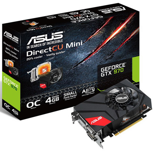 Видеокарта Asus GeForce GTX 970 DirectCU Mini (GTX970-DCMOC-4GD5)