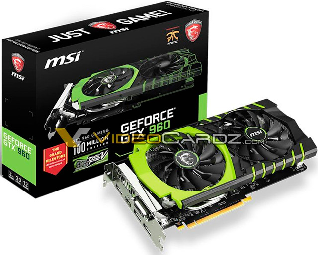 MSI GTX 960 100 Million Edition