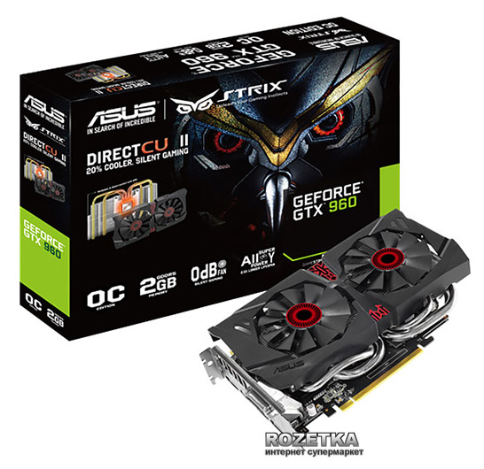 Видеокарта Asus Strix-GTX960-DC2OC-2GD5