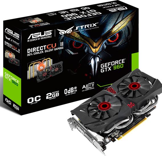 Видеокарта Asus GeForce GTX 960 Strix