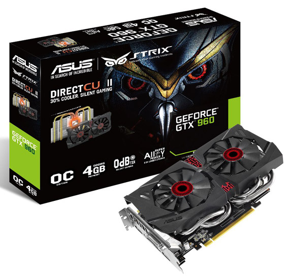 Видеокарта Asus Strix-GTX960-DC2OC-4GD5