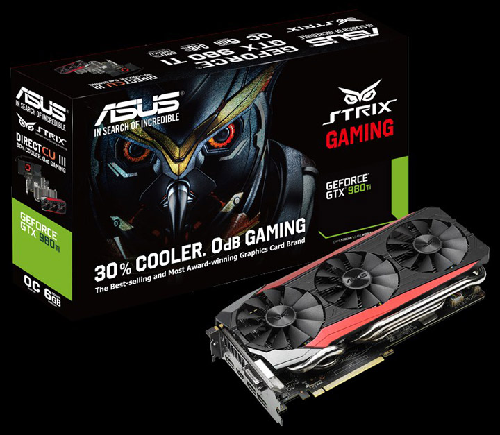 Видеокарта Asus Strix-GTX980Ti-DC3OC-6GD5-Gaming