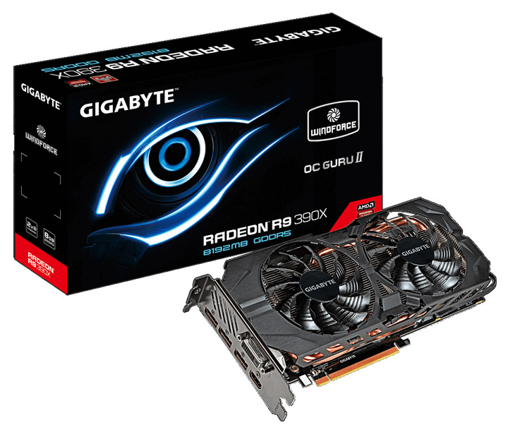 Видеокарта Radeon R9 390X WindForce 2X (GV-R939XWF2-8GD)