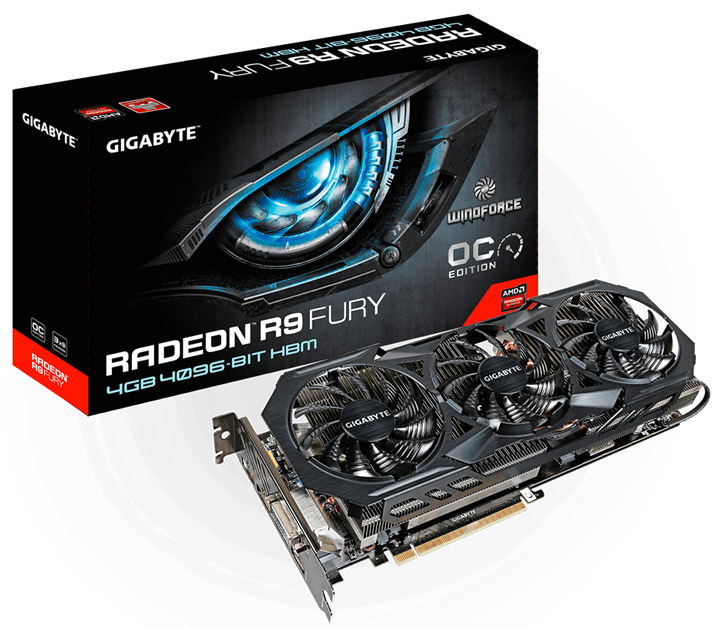 Видеокарта Gigabyte Radeon R9 Fury WindForce 3X OC