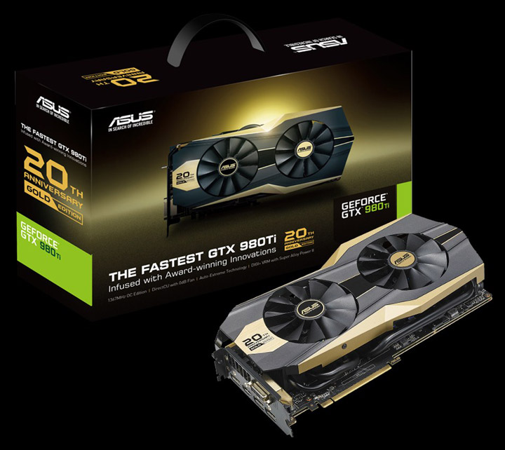 Видеокарта Asus GeForce GTX 980 Ti 20th Anniversary Gold Edition