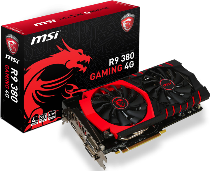 Видеокарта MSI R9 380 Gaming 4G LE