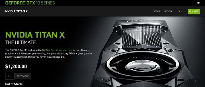 Titan X Sold Out