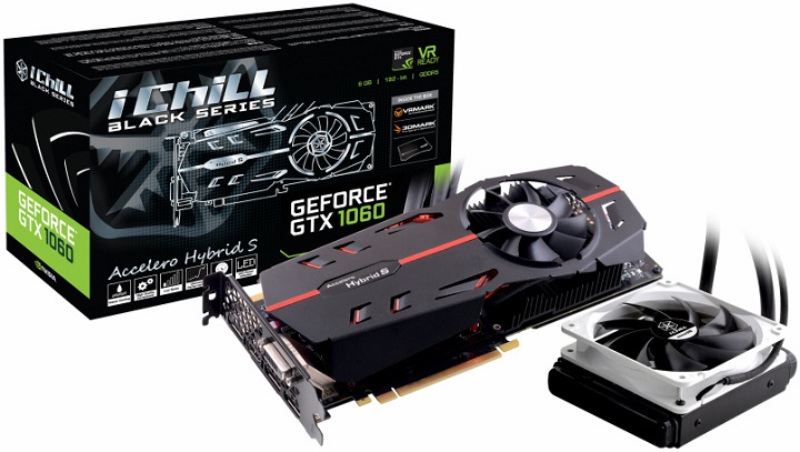 Inno3D представила видеокарту GeForce GTX 1060 iChill Black с гибридным охлаждением