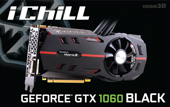 Inno3D представила видеокарту GeForce GTX 1060 iChill Black с гибридным охлаждением